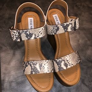 Steve Madden python wedges- never worn